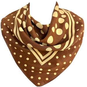 Vintage Liz Claiborne Accessories 🇯🇵 100% Silk Polka Dot Scarf – 30" Square